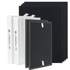 HPA5200B True HEPA Replacement Filter Compatible with Honeywell InSight HPA5200B HPA5250 Air Purifiers, PowerPlus HPA3200, Replace HRF-R2(2Filter R) HRFSC1(2Filter S) HRF-A200(4Filter A) HRF-ARVP200