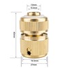 FIBOUND 2 Pieces Brass Hose Connector, Brass Quick Coupling Quick