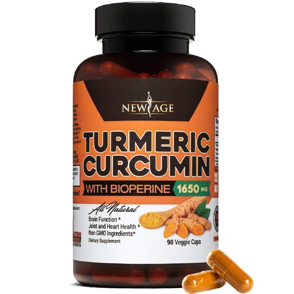NEW AGE NEW AGE Turmeric Curcumin with Bioperine Capsules -