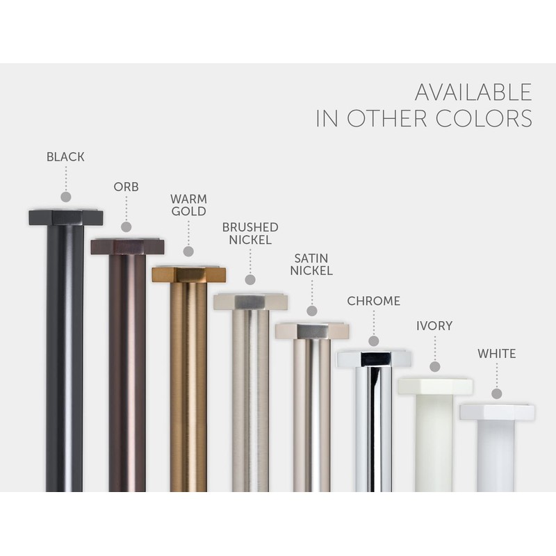 Ivilon Tension Curtain Rod - Hexagonal Spring Tension Rod for