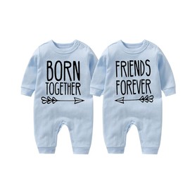 culbutomind Baby Romper Best Friends For Always Fun Baby Romper Baby Gifts Birth First Clothing - blue