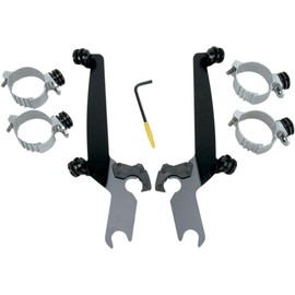 Memphis Shades Trigger-Lock Mounting Kit (Black/Sportshields) for 07-17 Harley FXDB3