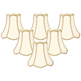(6 Pack) Royal Designs Decorative Trim Bell Scallop Chandelier Lamp Shade, 2.5 x 5 x 4.5 (CS-502EG-6)