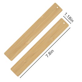 TFoRibbon Blank Bamboo Bookmark Engraving Bamboo Blanks Bookmarks Unfinished Wood Hanging Tags 20 Pcs (Length:7.8 Inch)