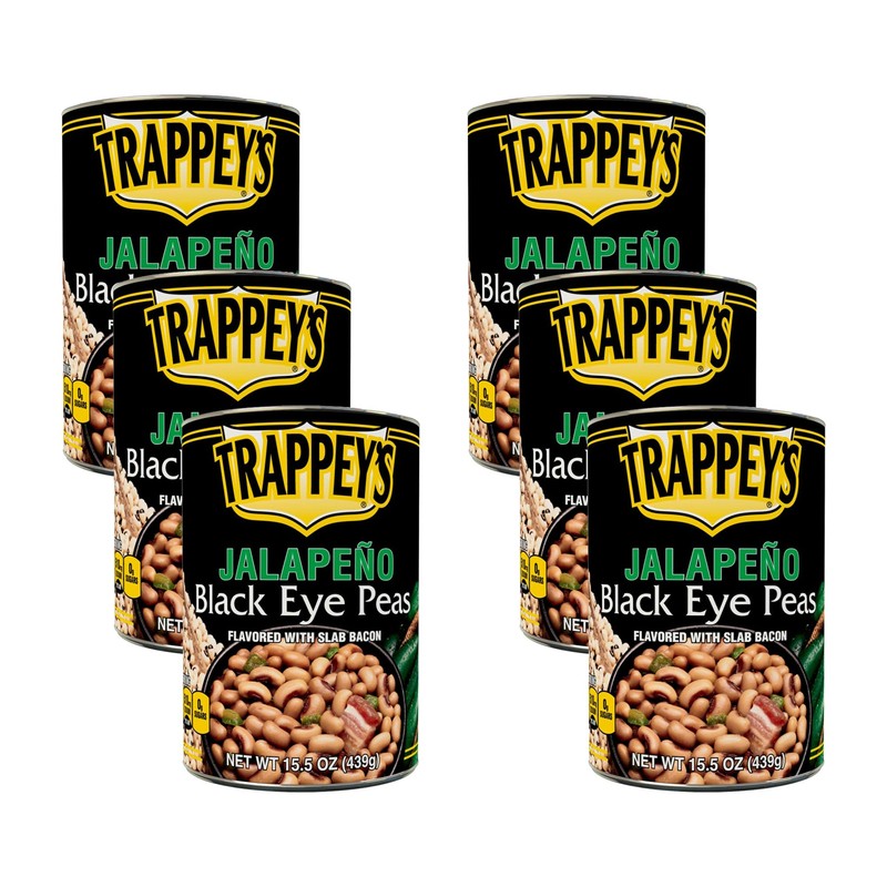 Trappey's Jalapeno Black eye Peas , With Slab Bacon, 15.5-Ounces