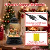 Christmas Snow Globes, Light Up Snow Globe with 6H Music