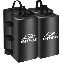 Hatway Canopy Weights,132 LBS Canopy Water Weight Bag Set of 4 Leg Weights for Pop Up Canopy,Gazebo,Canopies,Tent-4 * 15L-Black