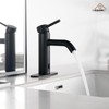 CASAINC Bathroom Faucet Matte Black Bathroom Sink Faucet Single Hole