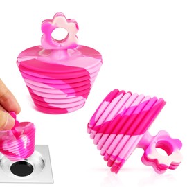 Biiange 2 Pack Universal Bathtub Stopper Silicone Bathtub Plug for Bathroom Sink Drain Stopper Plug for Kitchen (Pink)