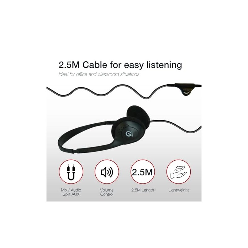 Shintaro Light Weight Headset with Microphone and Audio Jack