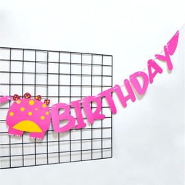 Pink Dinosaur Themed HAPPY BIRTHDAY Banner, Watercolor Dinosaur Birthday Party Decorations for Boys Kids Dino Theme Birthday Party Supplies T-Rex Hanging Wall Decor