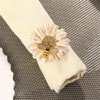 Napkin Rings Set of 6 Daisy Sunflower Metal Napkin Rings