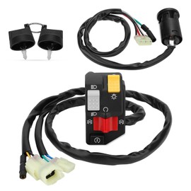 M MATI Handlebar & Key Switch for Honda TRX250EX 250EX Sportrax 250 2006-2007 35200-HN6-A31 35100-HN6-A30