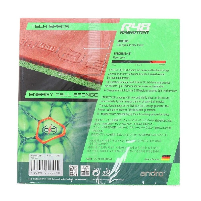 ANDRO Rasanter R 48 Rubber Red 2.3 mm