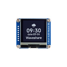 Waveshare 1.5inch OLED Display Module, 128 x 128 Resolution, SPI / I2C Communication, Black/White Display Color, compatible with Raspberry Pi/STM32, etc