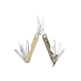 Leatherman Micra Stainless Steel Keyring Multi-Tool with Spring Scissors and 9 Tools Cappuccino