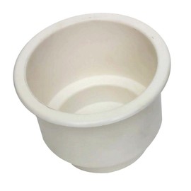 RAParts One Plastic White Cup Holder for Pontoons Pool Tables RVs Cars and more