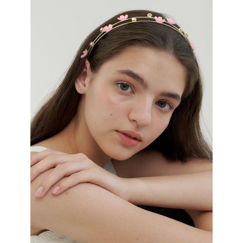 AIBFRID 2PCS Floral Metal Headband