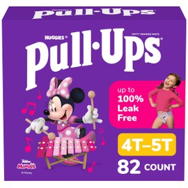 Pull-Ups Girls' Potty Training Pants, Size 4T-5T Training Underwear (38-50 lbs), 82 Count