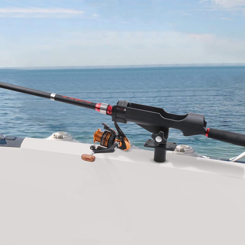 Fishing Boat Rods Holder with Large Clamp Opening Adjustable 360