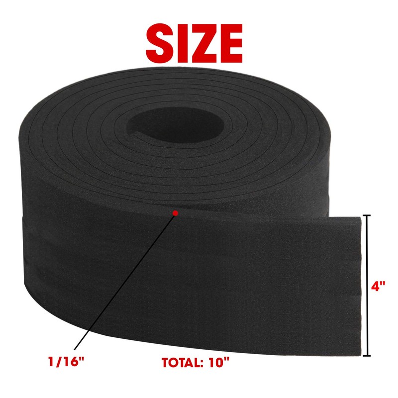 Neoprene Foam Strip Roll by Dualplex, 4" Wide x 10'