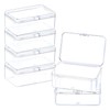 ZORRITA 6 Pack Small Plastic Storage Containers with Hinged Lids,