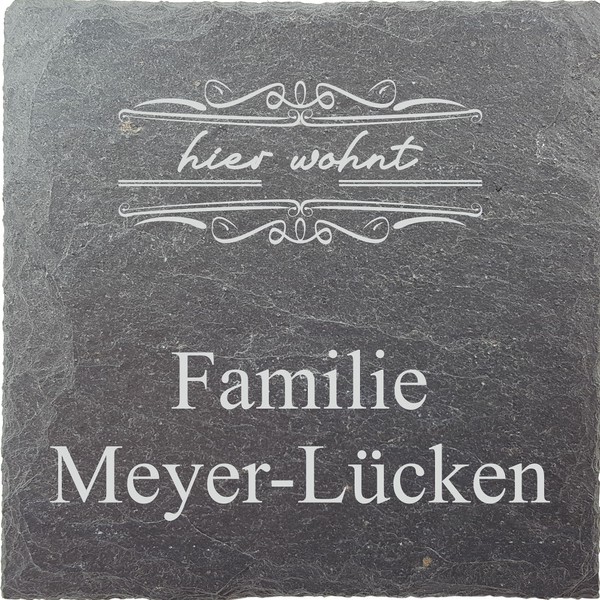 laser-diele Door Sign with Name - Personalised Name Plate Front