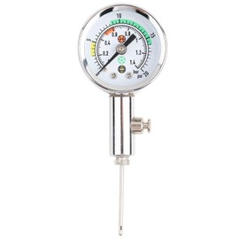 Ejoyous Ball Pressure Gauge, 0-20 PSI Ball Pump Air Pressure Gauge Football Air Pressure Gauge Balls Air Pressure Gauge Air Pump Pressure Gauge for Football Basketball Volleyball Rugby