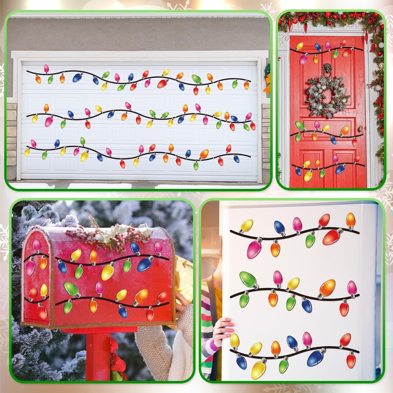 Bememo 116 Pcs Christmas Car Decorations Magnetic Christmas Decor 84