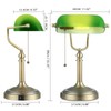Newrays Green Glass Bankers Desk Lamp with Pull Chain Switch
