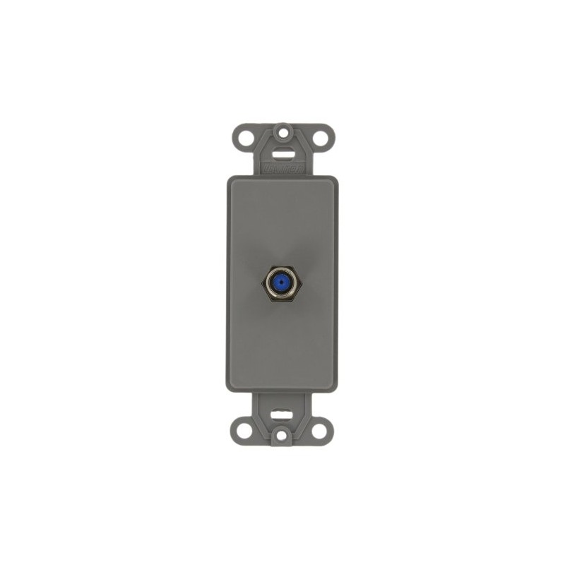 Leviton 40681-GY F Connector Decora Insert, Grey, Gray