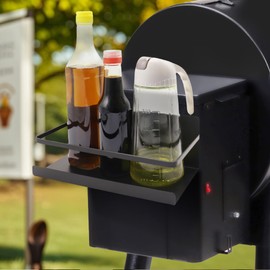 2 Pack Magnetic Griddle Caddy for Traeger Grills, Pellet Grill Smoker Magnetic Racks Fit for Traeger Ironwood 885,Ironwood 650,Pro 575,And Fit for Pit Boss,for Z-grill Models, with 4 Hooks