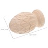 OUNONA Wood Carved Post Topper Finial: 3.14inch Wooden Finial for