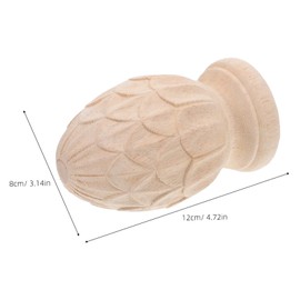 OUNONA Wood Carved Post Topper Finial: 3.14inch Wooden Finial for Staircase Posts and Column - European Design Solid Wood Material - Enhances Home Decor