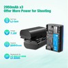 FirstPower LP-E6NH Battery 3-Pack and Triple Slot Charger Compatible with