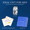 8MM Stainless Steel Spinner Ring for Women Men Sun Moon