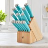 Hampton Forge Epicure True Aqua Knife Block Set, 15 Piece