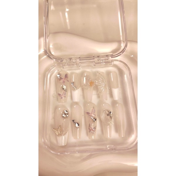 LL Nails - Trendy Handmade Press On Nails (Butterfly Grace