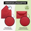 C7 envelopes, pointed flap, wet glue.