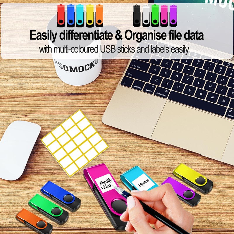 16GB USB Stick 10 Pack, TATMOHIK 16 GB USB Flash