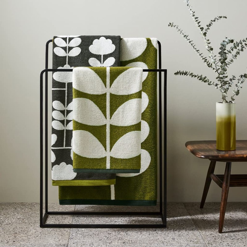 Orla Kiely 100% Cotton Bath Towel with Handle 50cm x