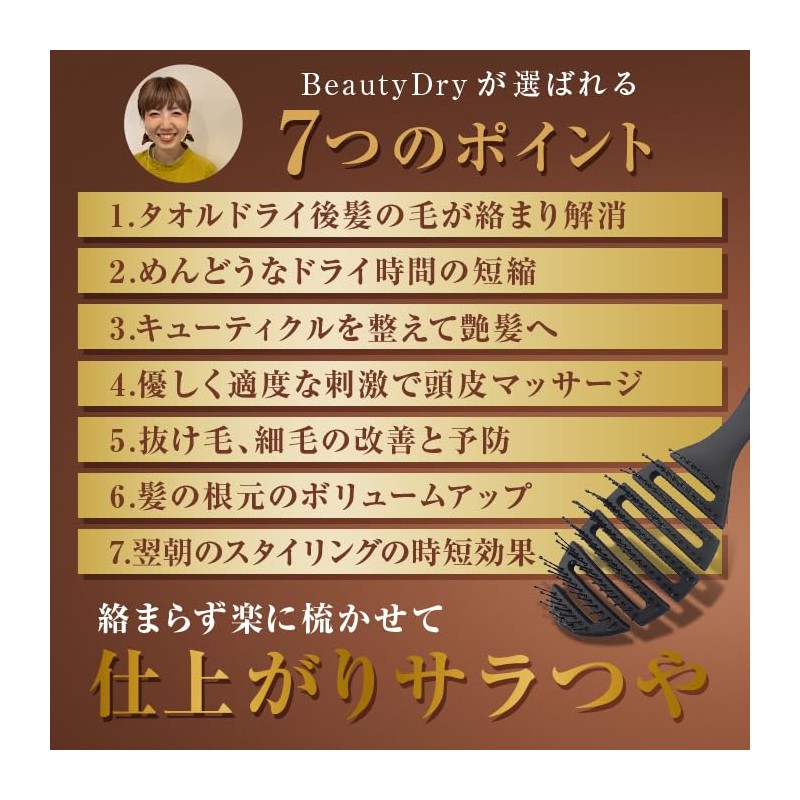 Etoluce BeautyDry Dry Dry Brush, Hair Brush, Comb, Scalp Massage,