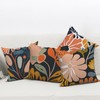 Boho Floral Pillow Covers 16x16 Inch, Pink and Blue Throw