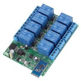 Bluetooth Relay Board, DC 12V 10A 8 Channel Bluetooth Relay Support Android Phones with Bluetooth 4.0 of Mobile Phone Bluetooth, Remote Control, Relay Switch