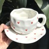 WULUN Ceramic Saucer with Pattern Thick Ceramic Multiple Models -
