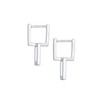 Elli Hoop Earrings Square Geo Blogger 925 Silver, Sterling Silver,