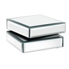Hipiwe 2 Packs Mirrored Display Risers Stand Glass Mirrored Showpeice