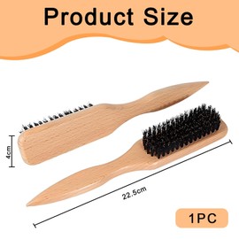 1 PC Back Combing Brushes Slick Back Hair Brush, Smoothing Hair Brush Men Suitable for Combing Ponytails, Flying Style Edge Controlled Gentle Tools, Beard Brushes Suitable for Daily Use ﻿