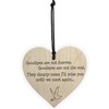 RED OCEAN Goodbyes Are Not Forever Wooden Hanging Memorial Heart