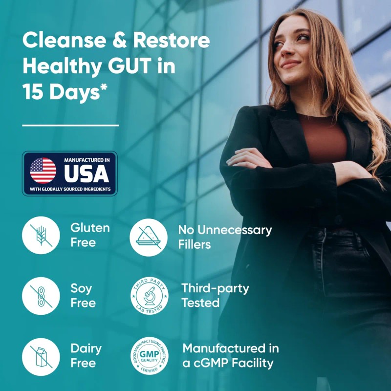 Sandhu's Detox Colon Limpieza Intestinal 15 Días 30 Cápsulas